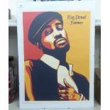 'Big Proof Forever' - Limited Edition 1314/1500 colour poster attributed to Shepard Fairey  23" x