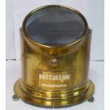 A lacquered brass bulkhead compass  inscribed Patt 183/HB  8"h