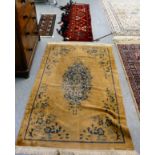 Three rugs, viz. a Chinese design washed woollen example  66" x 40"; a Persian design runner  40"