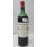 Wine, a bottle of 1962 Chateau Cheval Blanc