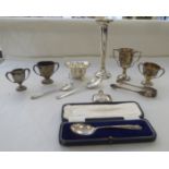 Silver: to include flatware; and miniature trophies