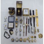 Variously cased and strapped wristwatches and travellers timepieces