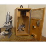 A mid 20thC Weigel students microscope  boxed