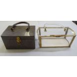 Two dissimilar mid 20thC Lucite handbags