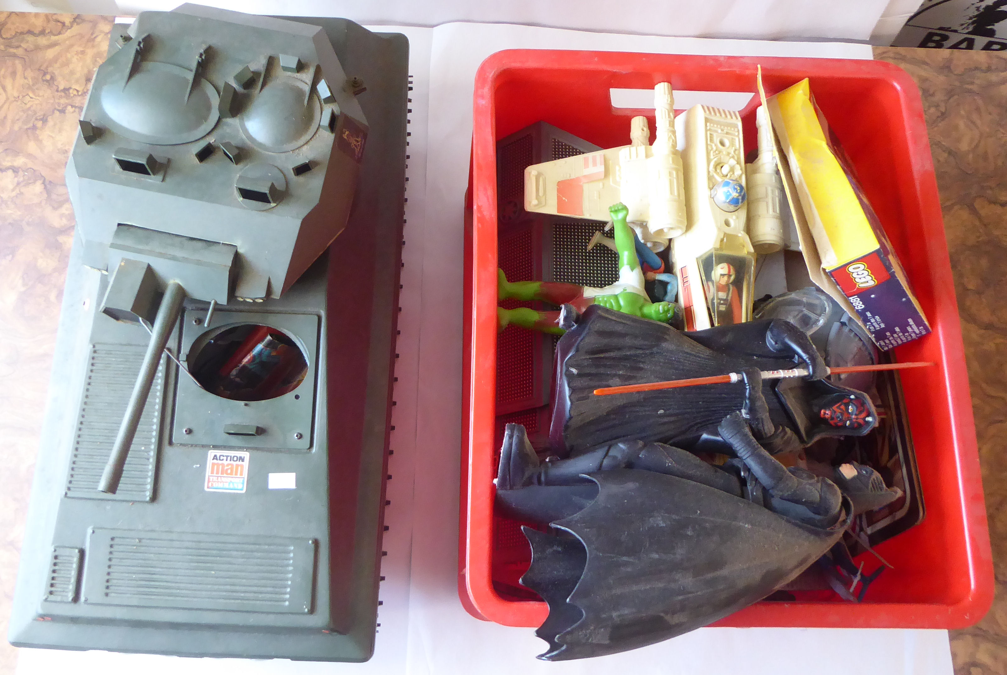 Toys and games: to include an Action Man tank