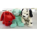 Ten Beanie Buddy Teddy bears and animals: to include a polar bear cub