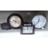 Three Art Deco mantel clocks, viz. a Bayard Sentor  6"h; a DEP  3"h; and a Scout  6"h