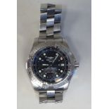 A Breitling Super Ocean stainless steel cased bracelet wristwatch with a rotating bezel, the