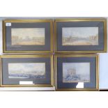 Mid 19thC British School - a series of four views of Windsor Castle  watercolours  5" x 7.5" & 4.