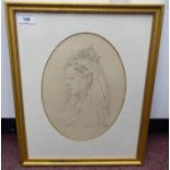 After the Marchioness of Granby - a head and shoulders portrait, Queen Victoria  print