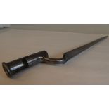 A Brown Bess socket bayonet, the blade 16"L stamped John Gill (Please Note: this lot is subject to