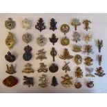 Approx. forty military cap badges and other insignia, some copies: to include The Life Guards,