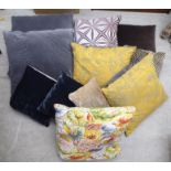 Variously patterned scatter cushions