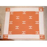 A Hermes picnic blanket 63" x 50"