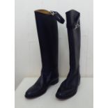 A pair of Hermes black leather 'Jumping Shorter' boots, size 39.5