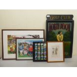 Collectables: to include a reproduction of a 19thC painted promotional board  16" x 26"