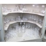 Drinking glasses: to include mainly pedestal wines and other glass tableware
