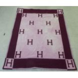 A Hermes picnic blanket 49" x 62"