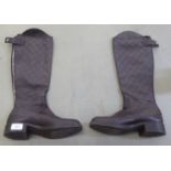 A pair of ladies Gucci brown leather boots  size 39.5