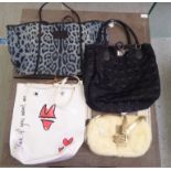 Four dissimilar handbags, viz. Dolce & Gabbana; Fendi; Sophia Webster and Dior