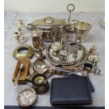 Silver plated tableware: to include condiments; and an ice bucket