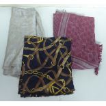 Three scarves, viz. a Ralph Lauren, Gucci and Louis Vuitton