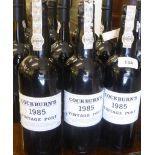 Two bottles of Cockburns 1985 vintage port