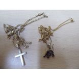 9ct gold items of personal ornament: to include a pendant cross