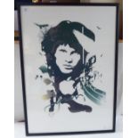 Adam Faith - 'I wanna be'  coloured print  bears a pencil signature  19" x 28"  framed