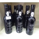 Nine half bottles of Dows 2007 vintage port