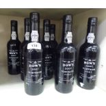 Nine half bottles of Dows 2007 vintage port