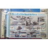 RAF coloured posters  mixed sizes