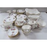 Minton porcelain Marlow pattern tableware: to include tea cups and saucers