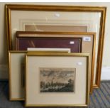 Pictures: to include F Cheshire - a river study  watercolour  bears a signature  8" x 12"  framed