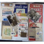 Mainly 20thC ephemera: to include commemorative magazines; cigarette cards by John Player & Sons;