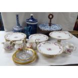 Ceramics: to include a Villeroy & Boch china, four section serving dish, on a stained beech stand