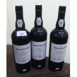 Three bottles of Grahams 2003 vintage port