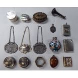 20thC collectables: to include a vesta case; a seal; and a scent bottle