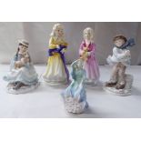 Coalport and Royal Doulton china figures: to include 'Frith'  HN3082  9"h