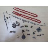 Coral beads and other items of personal ornament: to include a cocktail watch