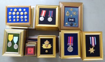 German World War II related military uniform badges, titles and other emblems, some copies,
