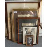 Framed prints: to include 'The Grand Old Mary'  dated Nov 5th 1887  8" x 12"