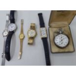Variously cased and strapped wristwatches with examples by Avia and Timex