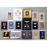 Variously presented, mainly German World War II related military uniform badges and other