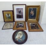 Religious themed prints: to include two crystoleums  7" x 9.5"  framed