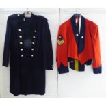 Mainly vintage military uniforms and associated clothing: to include a coat (Please Note: this lot