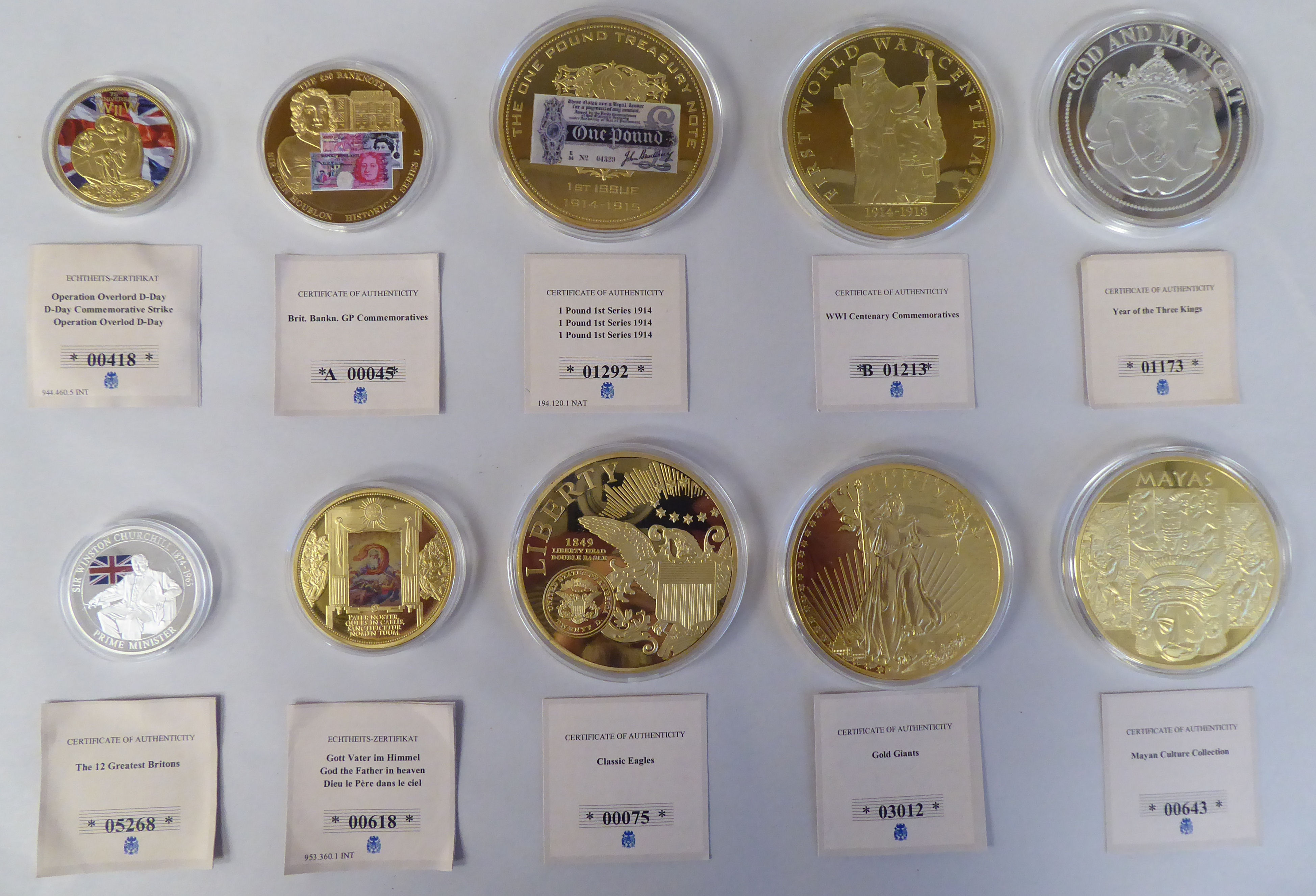 Collectors coins: to include a gold plated United States twenty dollar - Image 2 of 2