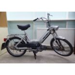 A 1976 Puch Maxi moped, Historic Vehicle, 49cc petrol engine, in silver livery (Vin 6537695 Eng