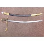 A Napoleonic officer's sabre of the Grenadiers a Pied of the Garde Imperiale with a wire bound