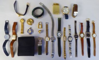Mainly ladies variously cased and strapped wristwatches with examples by Christian Dior, Butler &